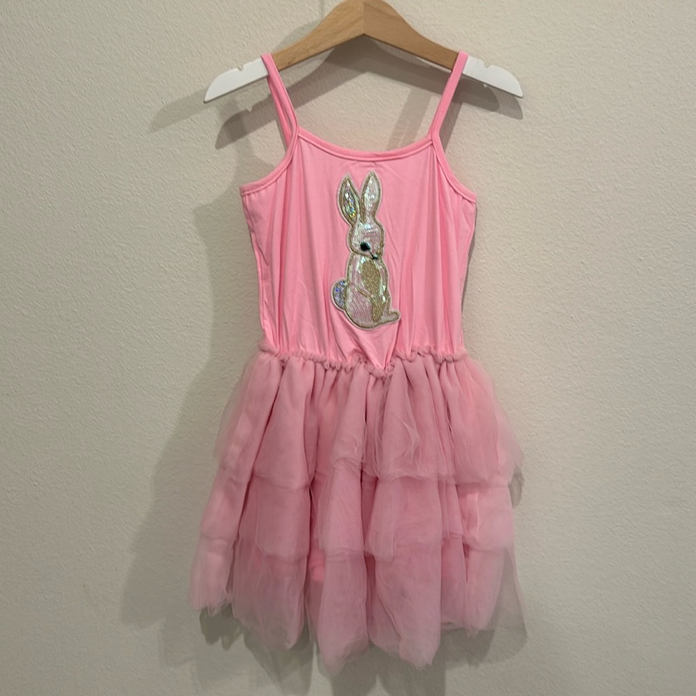 NWT 7-8Y Siaomimi Pink Bunny Tutu Dress! 🐰